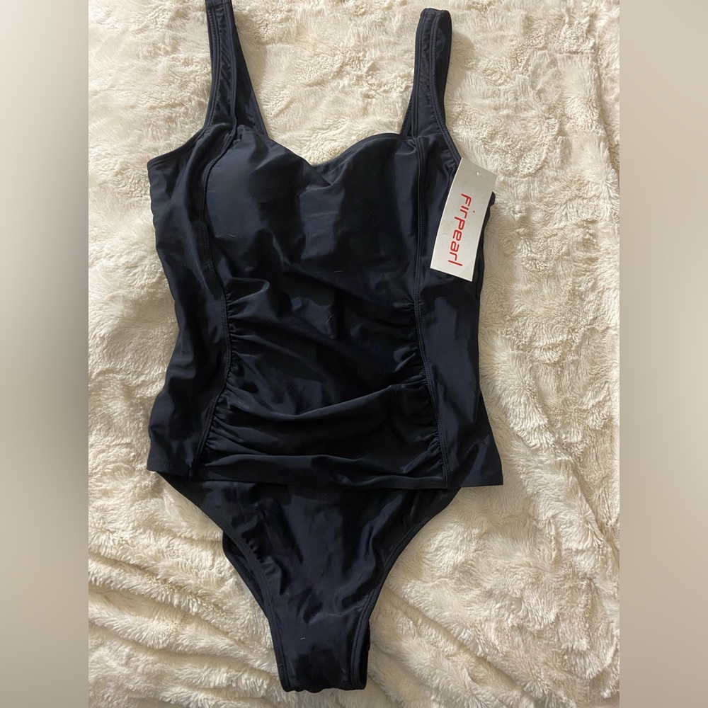 NWT woman’s black one piece firpearl size 12